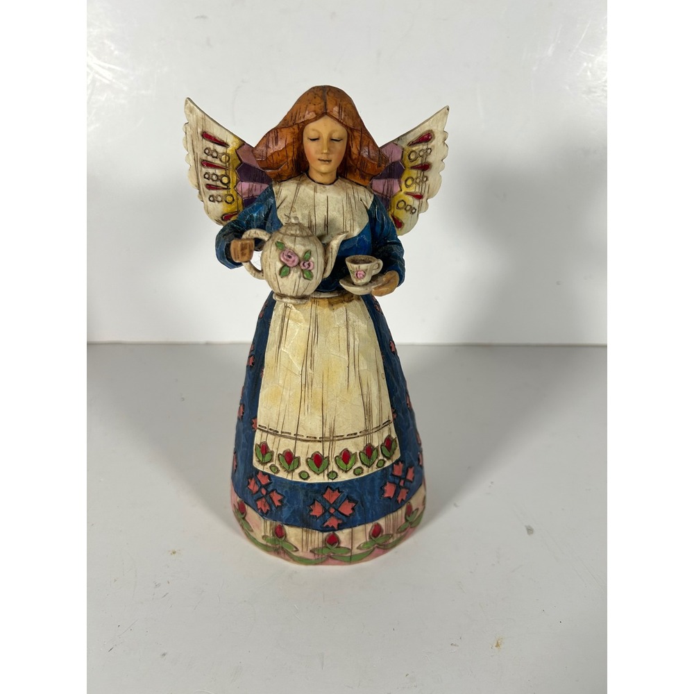Jim Shore Heartwood Creek Angel of Hospitality Figurine 108919 Enesco 2002 Tea‎